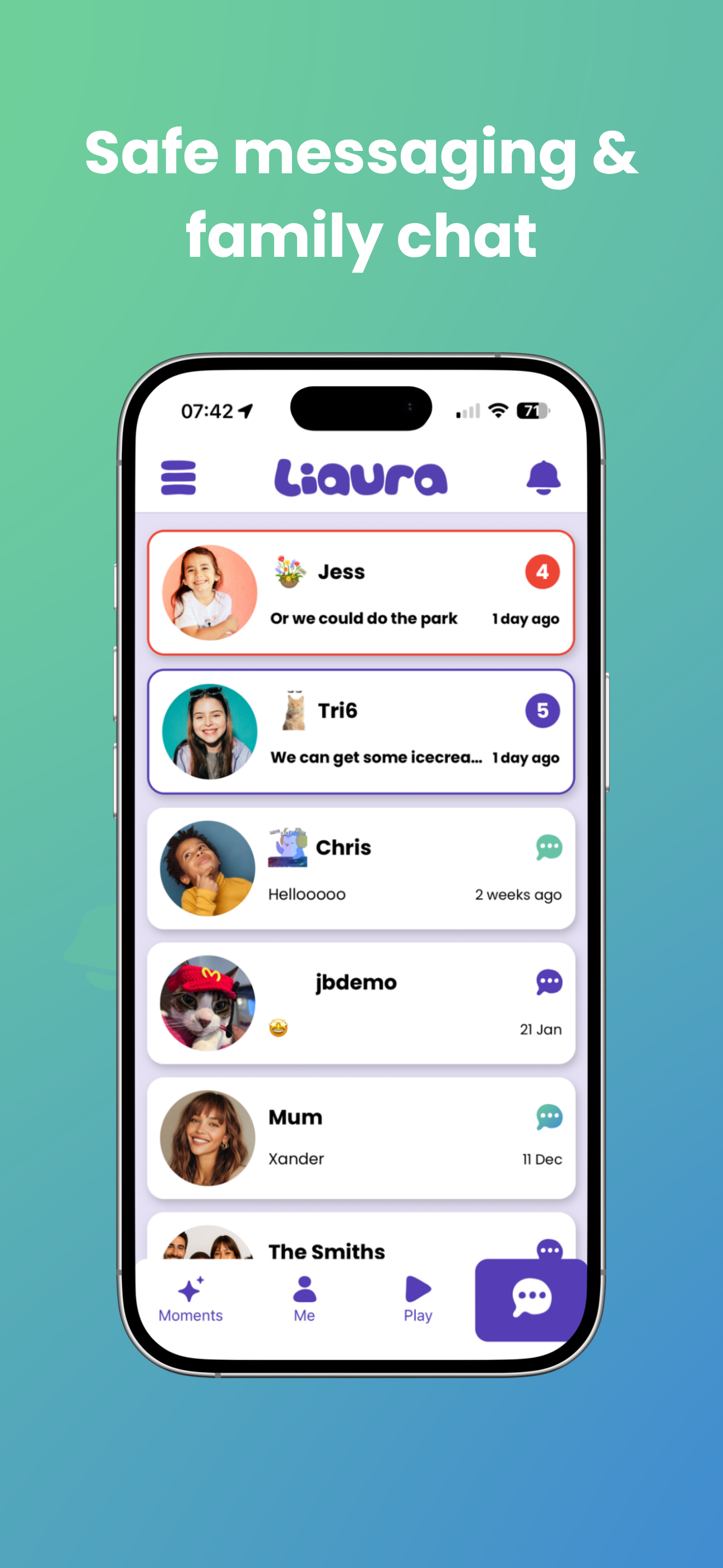 Liaura: Kinder Learning & Chat