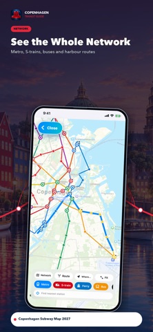 Copenhagen Subway Map iPhone screenshot