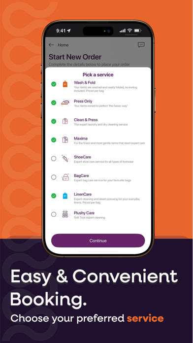 5asec Laundry & Dry Cleaning iPhone screenshot 2 - Lifestyle app