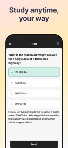 CDL Prep Permit Test 2026 iPhone screenshot
