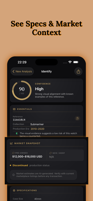 Watch Proof: Value Scanner Screenshot 5 of 6
