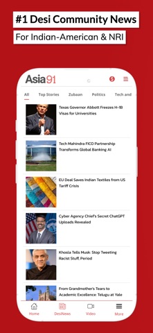 Asia91: Desi News USA iPhone screenshot 5