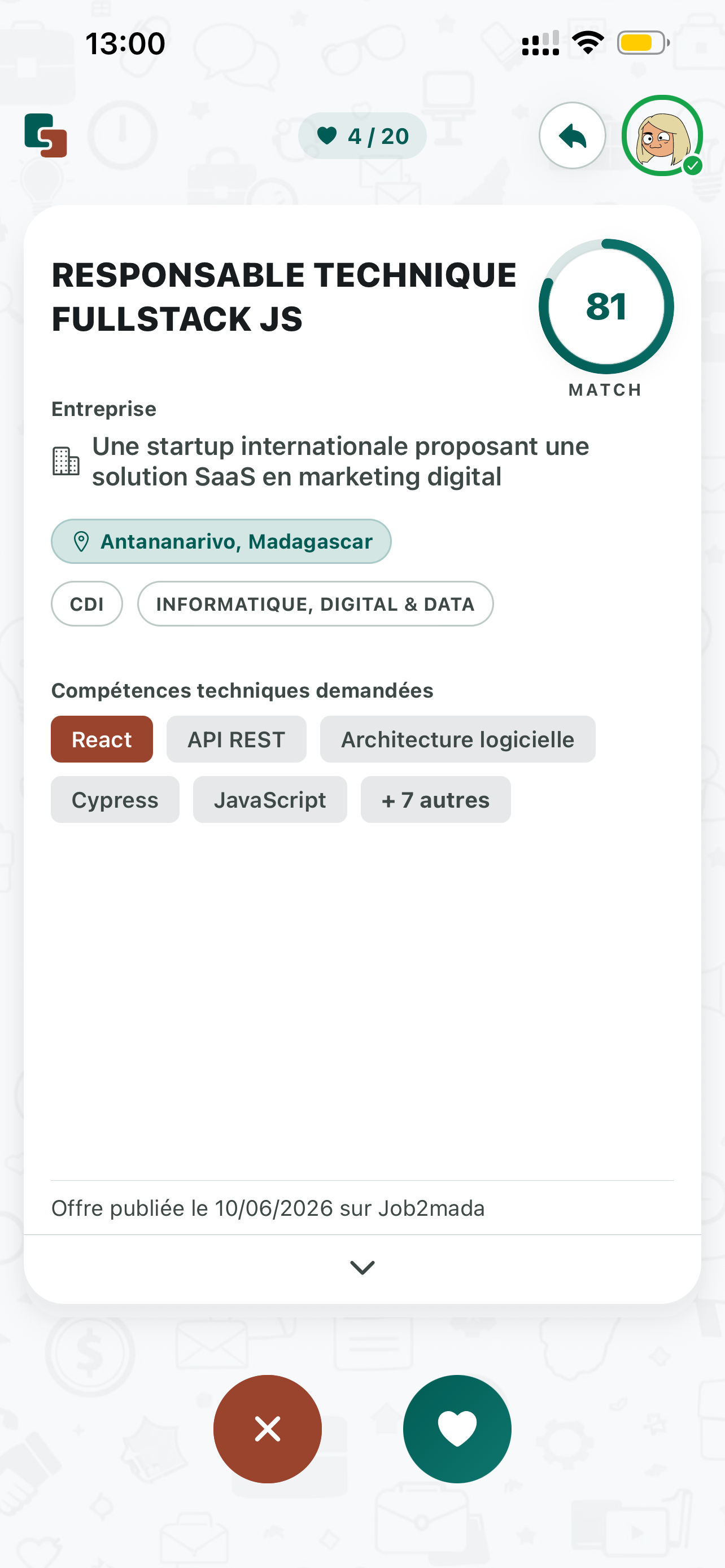 Mizar — Swiper · Postuler screenshot 4