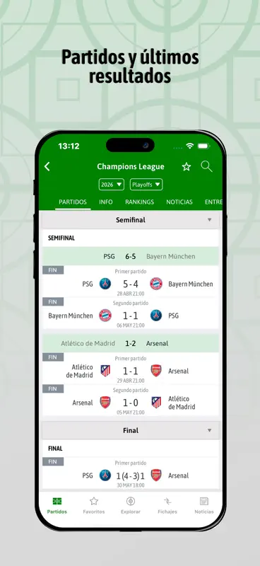 BeSoccer: Resultados de Fútbol screenshot 2 of 6