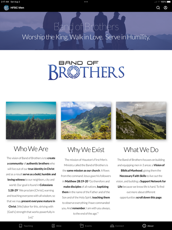 Band of Brothers | HFBC iPad screenshot 4 - Education app