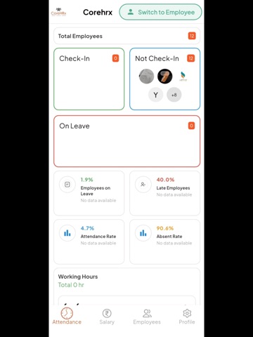 CoreHRx: Payroll & Attendence iPad screenshot