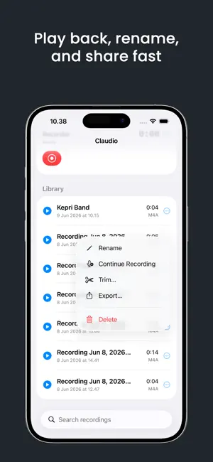 Claudio - Voice Audio Recorder screenshot 3