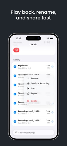 Claudio - Voice Audio Recorder Screenshot 3 of 5