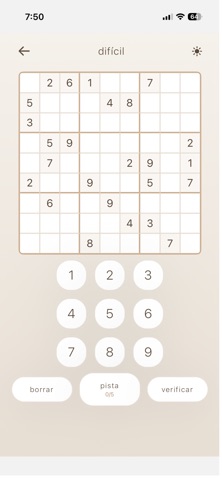 Sudoku Minimalist iPhone screenshot