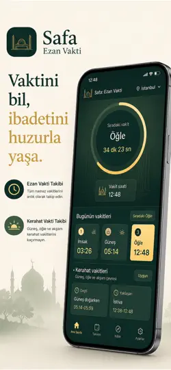 Safa: Ezan Vakti iPhone Ekran Görüntüsü 1