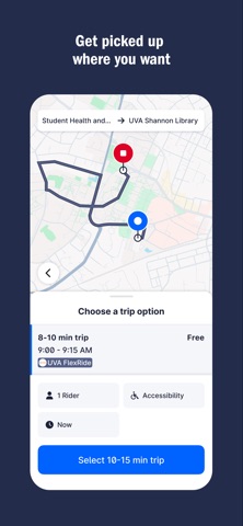 University of Virginia Transit iPhone screenshot