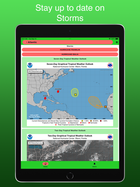 Hurricane Watcher iPad screenshot 1 - Weather app