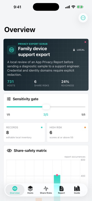 Exportveil: Privacy Report screenshot 1