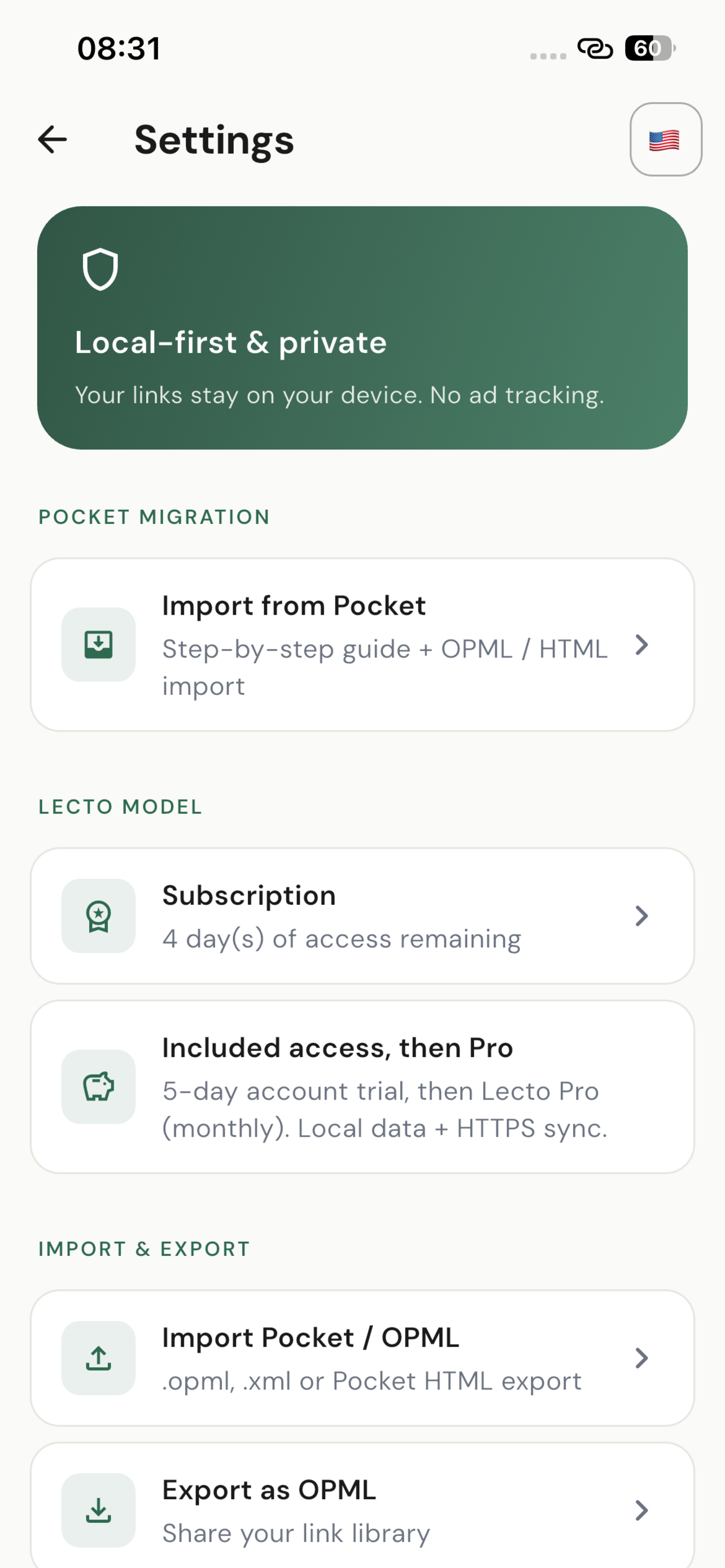 Lecto - Read it later screenshot 4