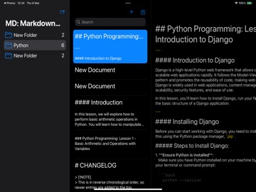 Editor - Markdown Notes iPad screenshot