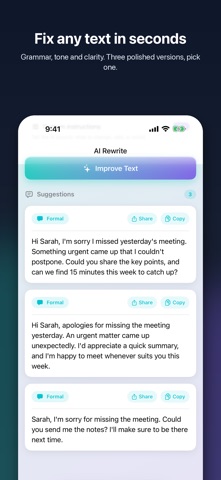 AI Rewrite: Private Paraphrase Screenshot 1 of 6