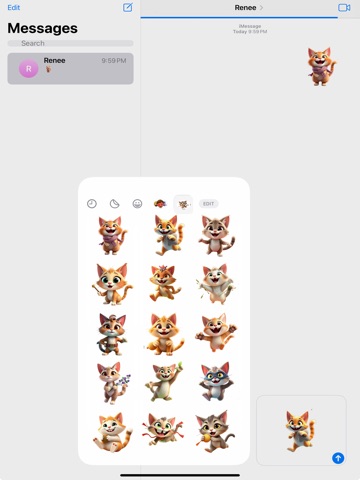 Meow Catnip Stickers iPad screenshot