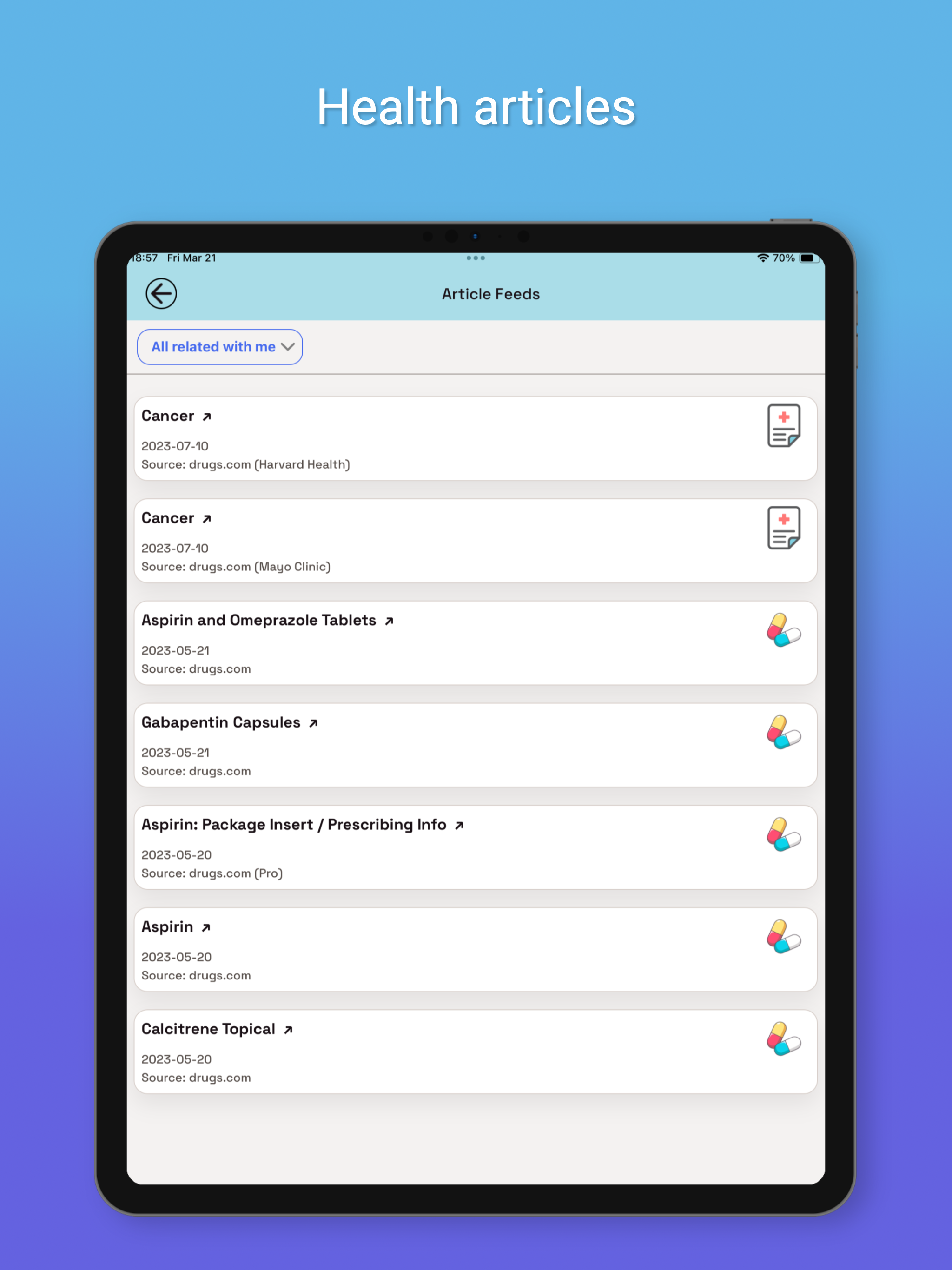 Know iHealth - Pill reminder