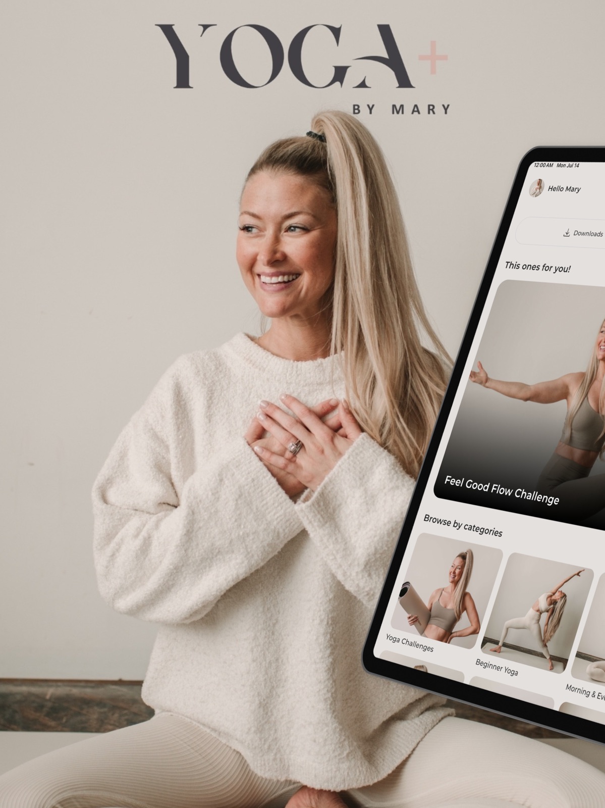 Yoga+ by Mary ipad screenshot 1