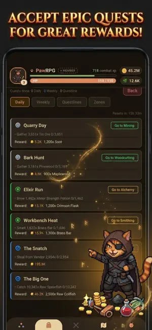 PawRPG: AFK Idle Text MMO RPG screenshot 4