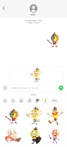 闪烁灯泡贴纸 screenshot