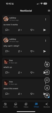 Next Social App screenshot