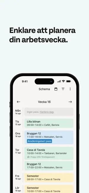 Caspeco Mina sidor iPhone screenshot 1