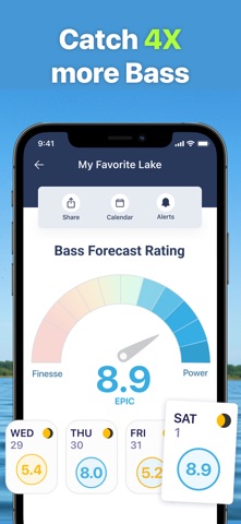 BassForecast: Bass Fishing App iPhone screenshot