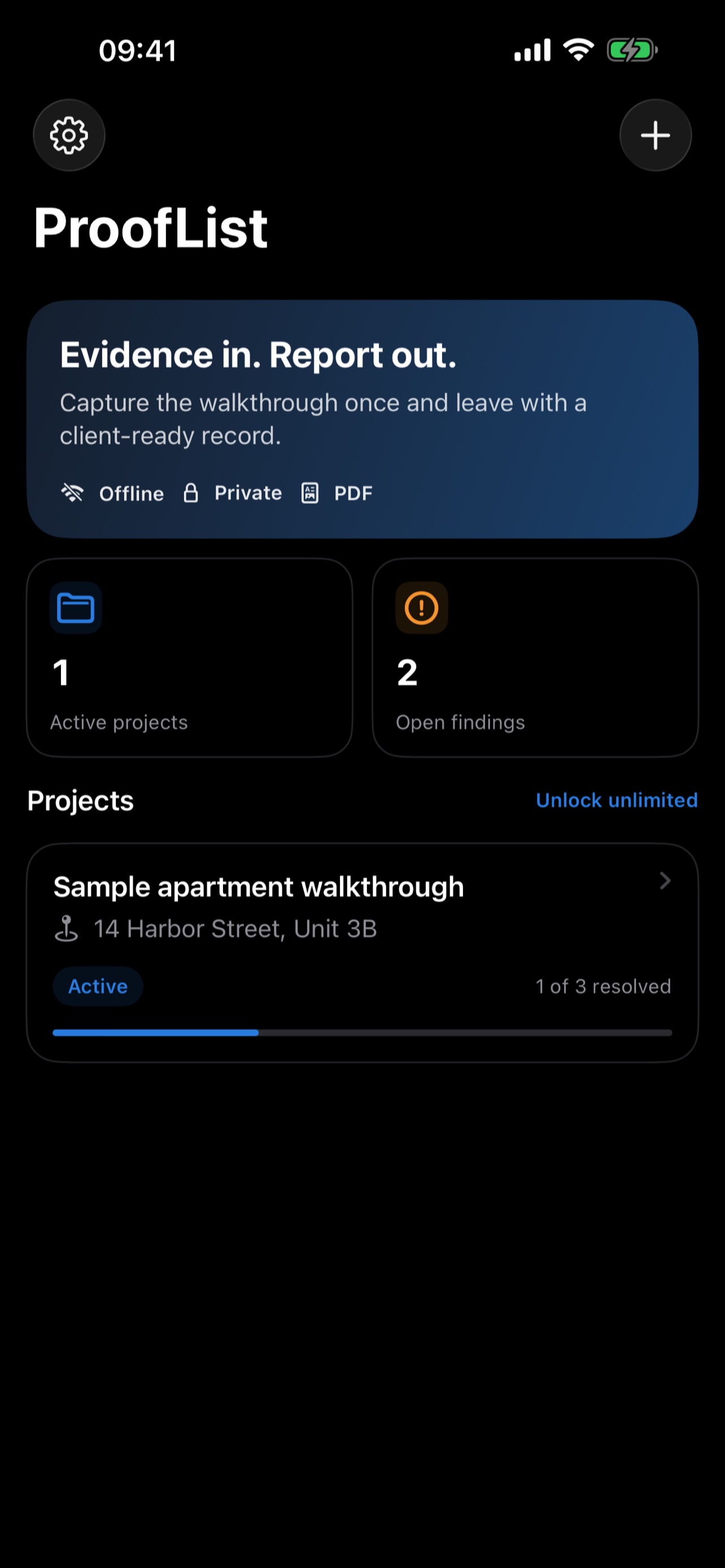 Screenshot 2 of ProofList: Inspection Reports