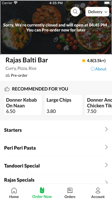 Rajas Balti Bar, Screenshot