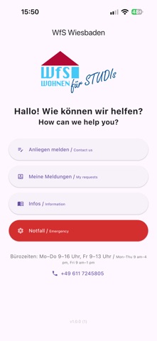 WfS Mieter App screenshot 1