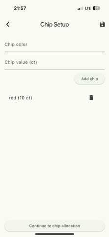 PokerChipCalcApp iPhone screenshot