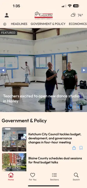 5b Gazette screenshot 2