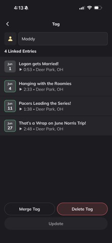 Minute - Audio Journal iPhone screenshot