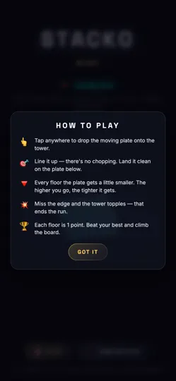 Captura de pantalla de STACKO – Stack Tower Blocks en iPhone 1