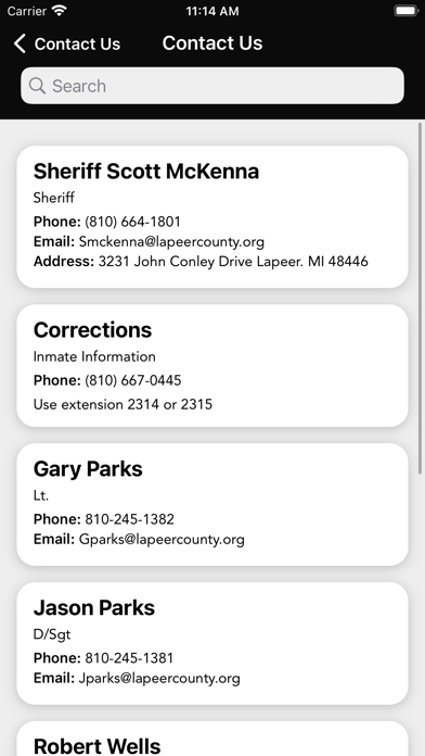 Lapeer County Sheriff Screenshot