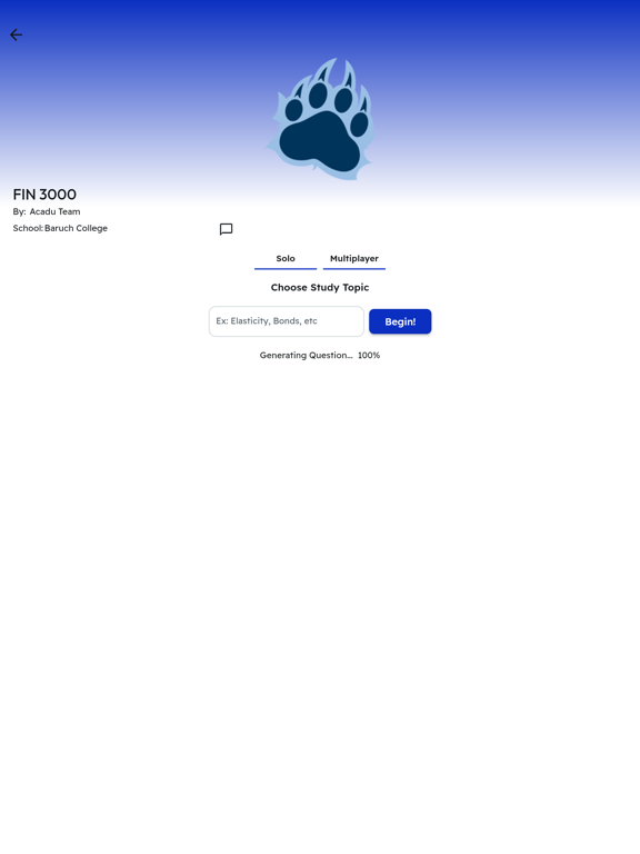 Acadu: AI Quiz, Flashcards iPad screenshot 3 - Education app