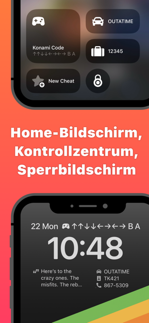 ‎Cheatsheet — Notizen-Widget Screenshot