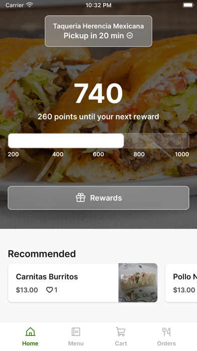 Taqueria Herencia Mexicana iPhone screenshot 1 - Food & Drink app