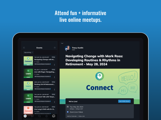 Rock Retirement Club iPad screenshot 2 - Education app