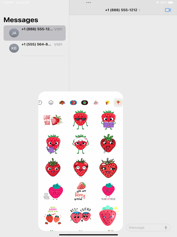 Screenshot #5 pour StrawBerry Stickers Pack