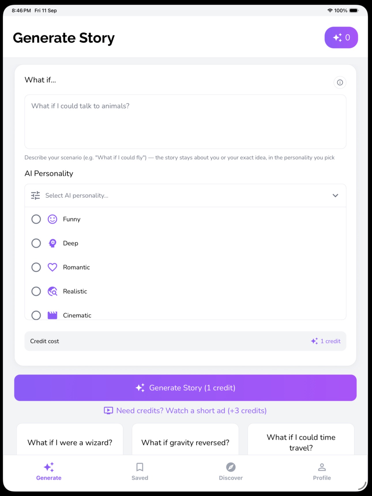 Screenshot 8 of WhatIf: AI Story Generator