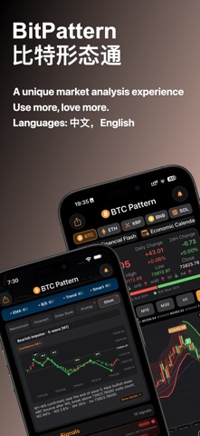 比特形态通 – 加密货币黄金外汇原油实时行情分析工具 screenshot