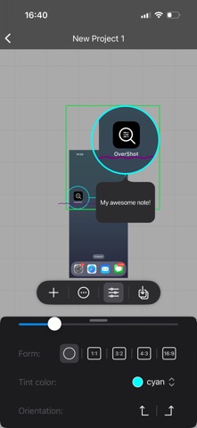 OverShot - Mockup screenshot