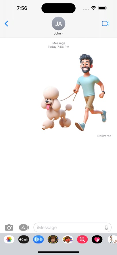 Poodle Walk Stickers