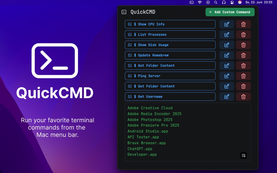 #1. QuickCMD (macOS) By: Marcel Frank