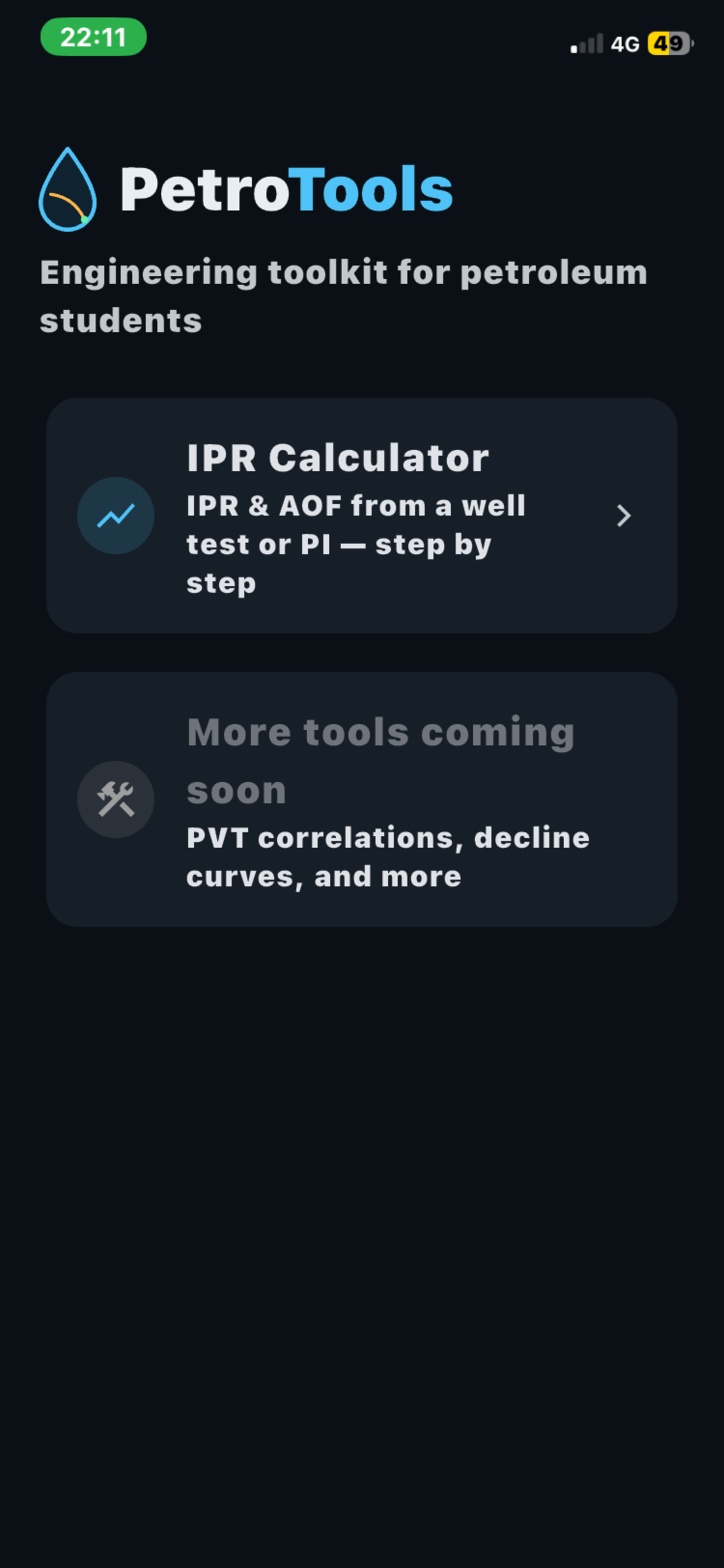PetroTools screenshot 2