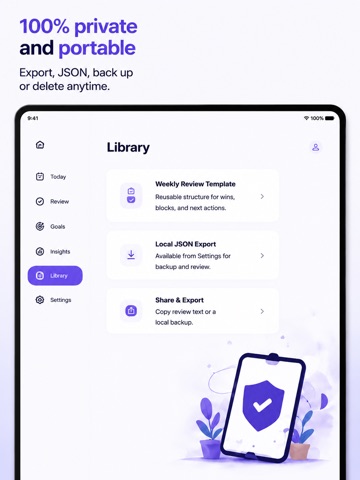 TrueNorth: AI Weekly Review iPad screenshot