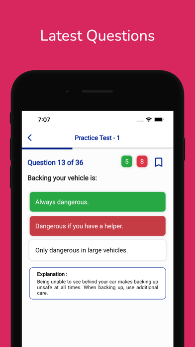 California DMV Permit Practice Screenshot