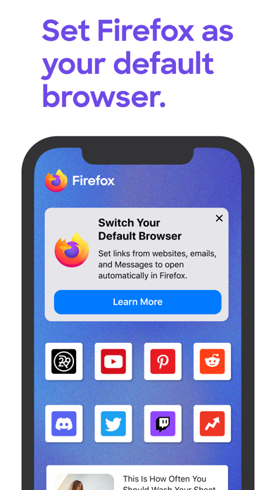 Firefox: Private Web Browser Screenshot